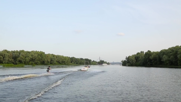 Water Skiing On The City River