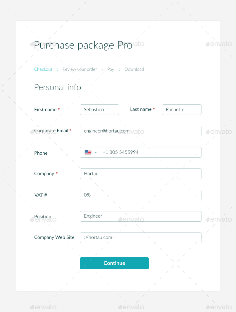 Multi-Step Signup Form, Web Elements | GraphicRiver