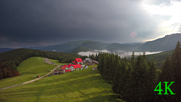 Aerial Pension in Mountain alt