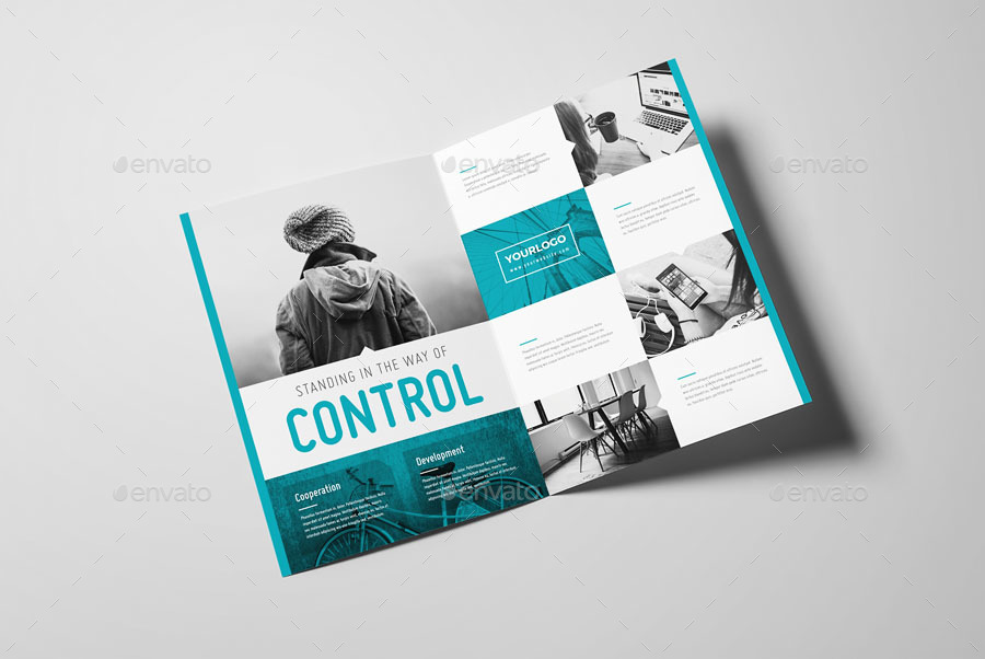 modern geometric bifold brochure by snowboy graphicriver brochue maker