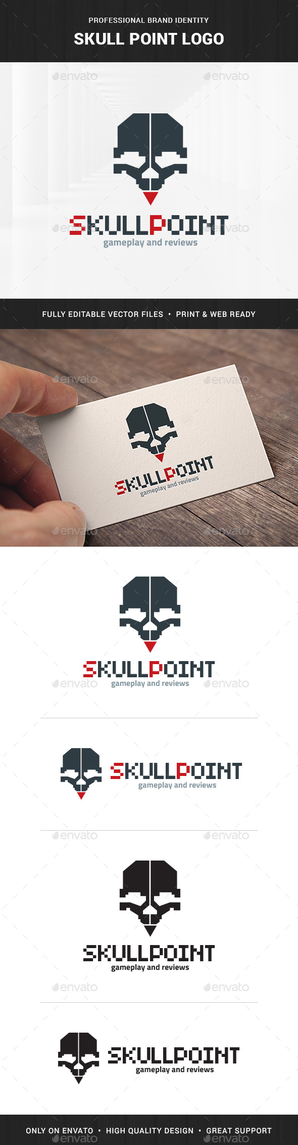 Skull Point Logo Template - Humans Logo Templates