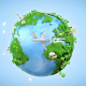 Airplane Flight Over the Globe - VideoHive Item for Sale