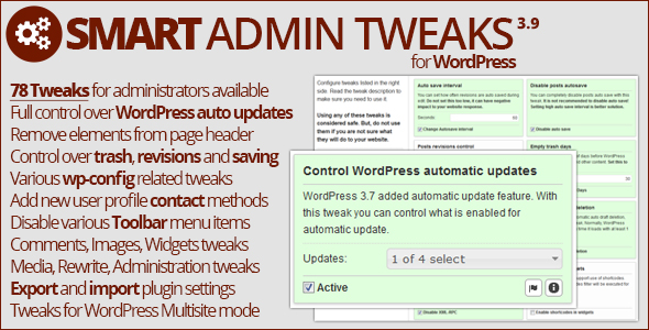 Smart Admin Tweaks - CodeCanyon Item for Sale
