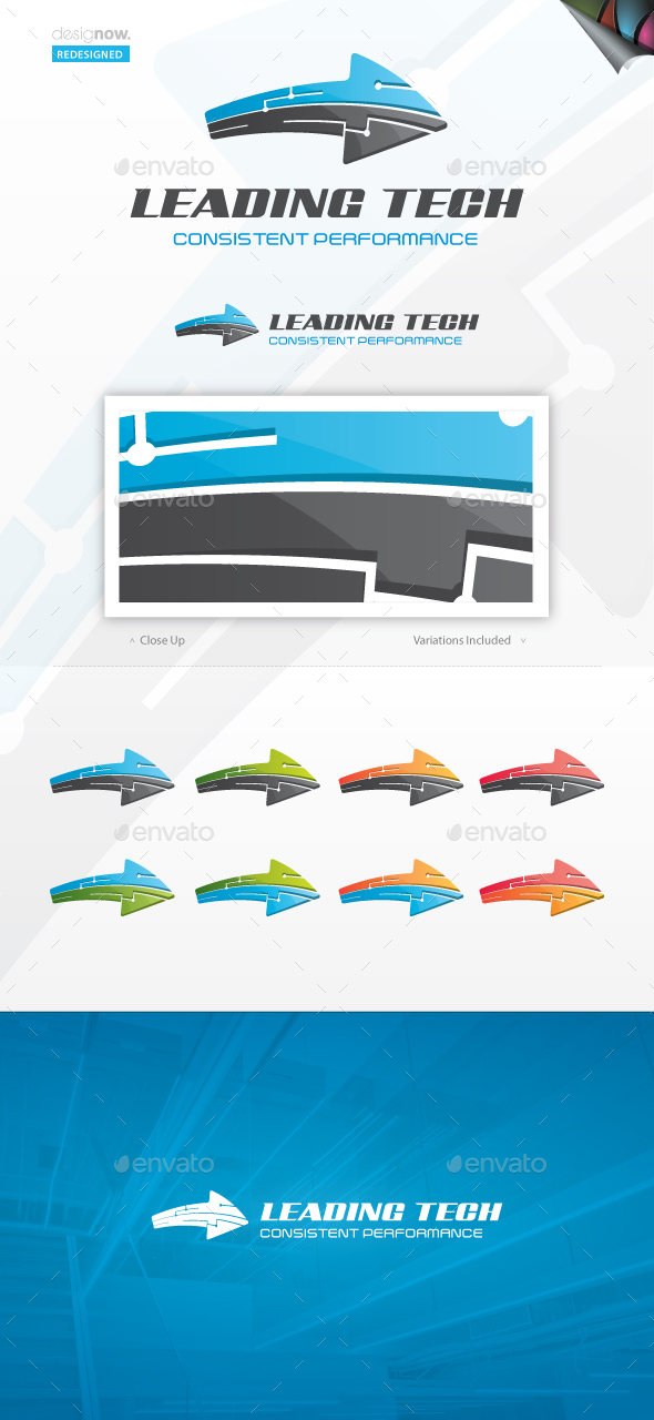 Leading Tech Logo - Vector Abstract