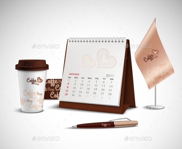 Calendar Corporate Identity Mockup Set