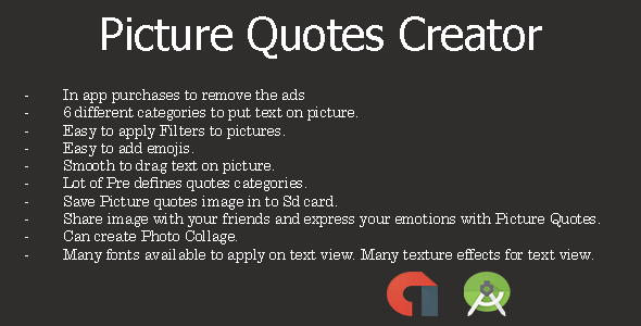 Picture Quotes Android App + Admob - CodeCanyon Item for Sale