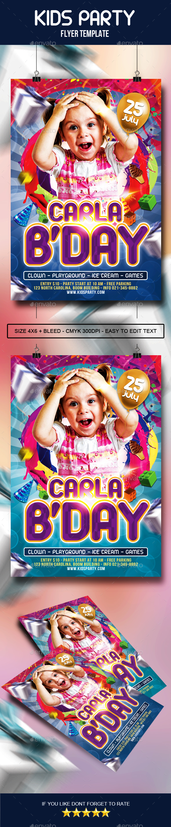 Kids Party Flyer - Events Flyers