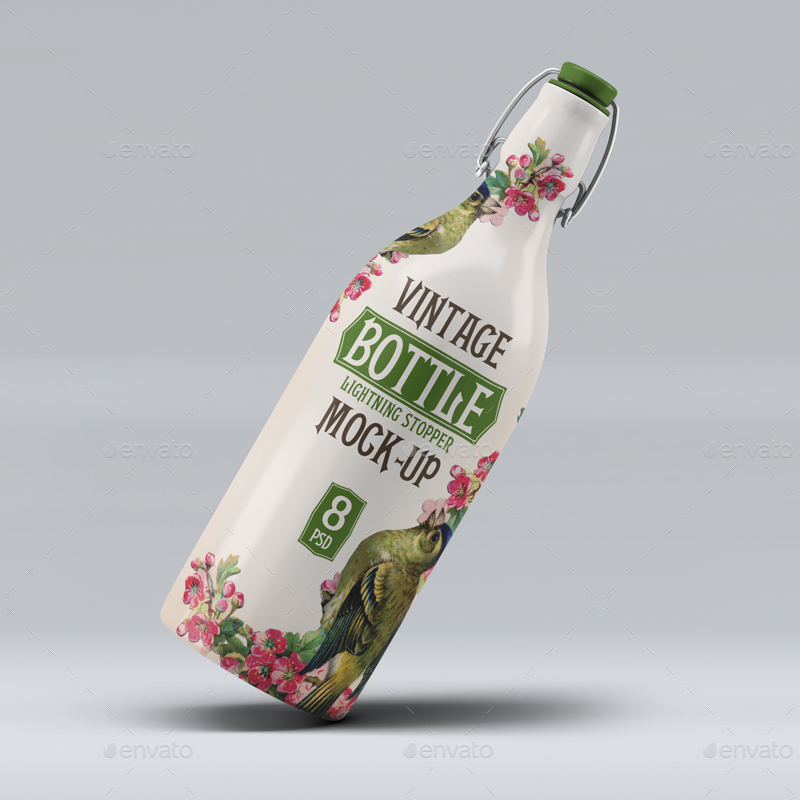 Bottle Lightning Stopper MockUp, Graphics GraphicRiver