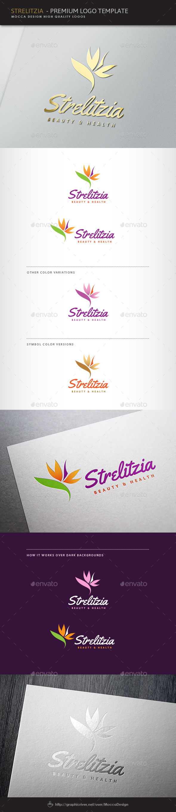 Strelitzia Logo - Nature Logo Templates