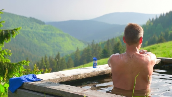 Hot Man Having a Bath In The Mountains alt