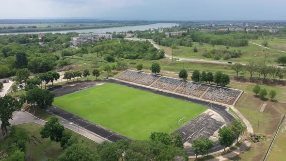 City Stadium in Izmail Aerial View