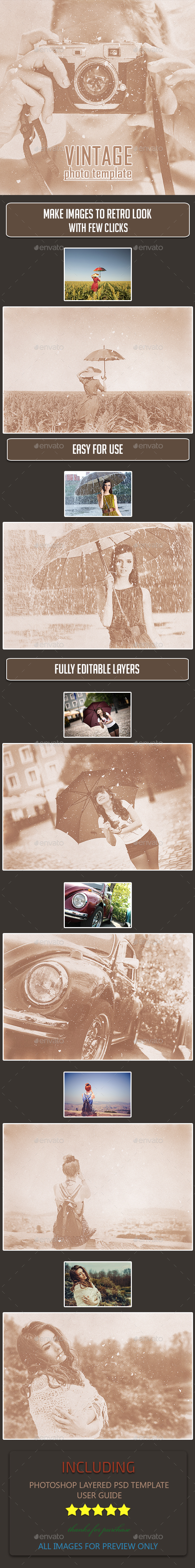 Vintage Old Photo Template - Photo Templates Graphics