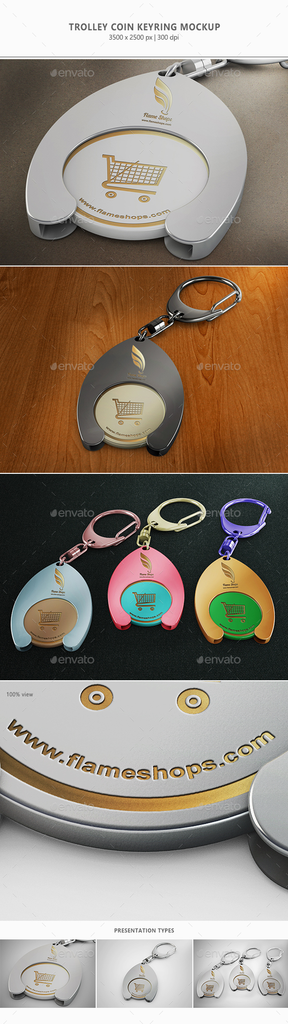 Download Trolley Coin Keyring Mock Up By Sealord Graphicriver