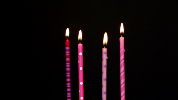 Happy Birthday Candles 4 Year, Blurred alt