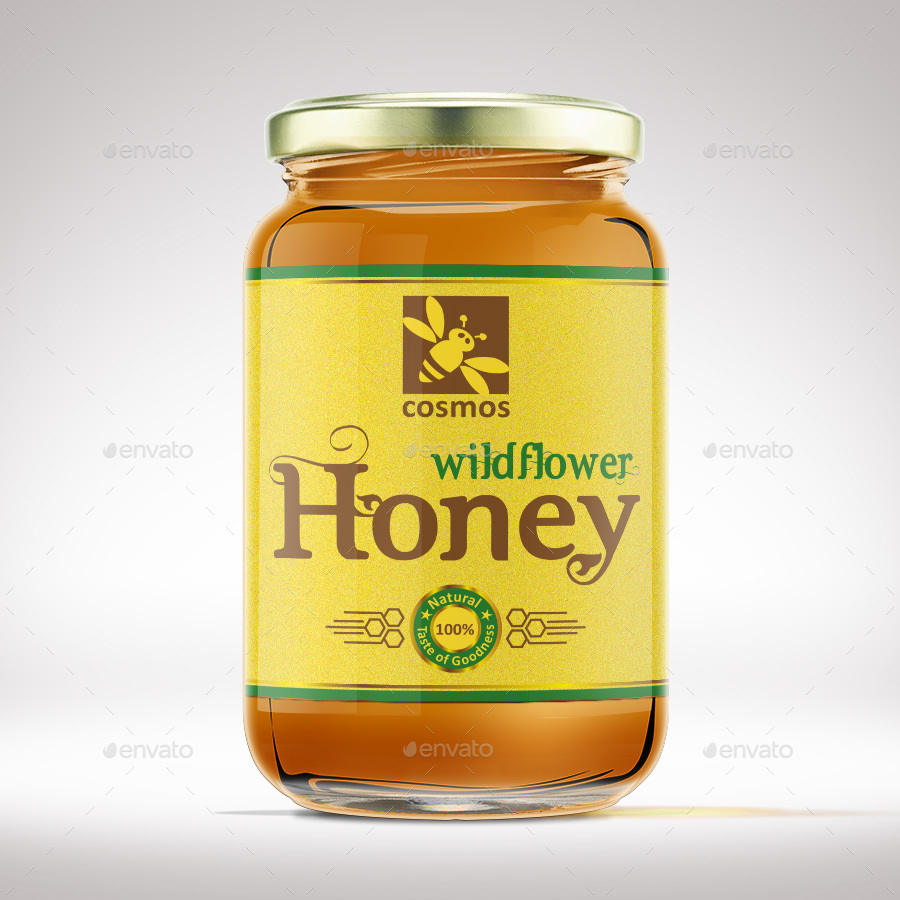 Honey Jar Label Template, Print Templates | GraphicRiver