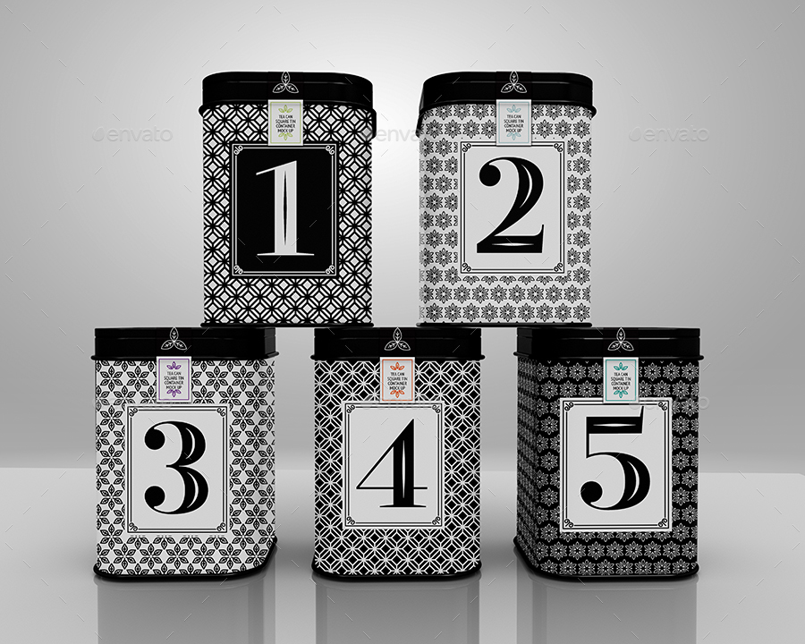 Download Square Tin Cans Packaging Mock Up for Tea or Coffee or ...