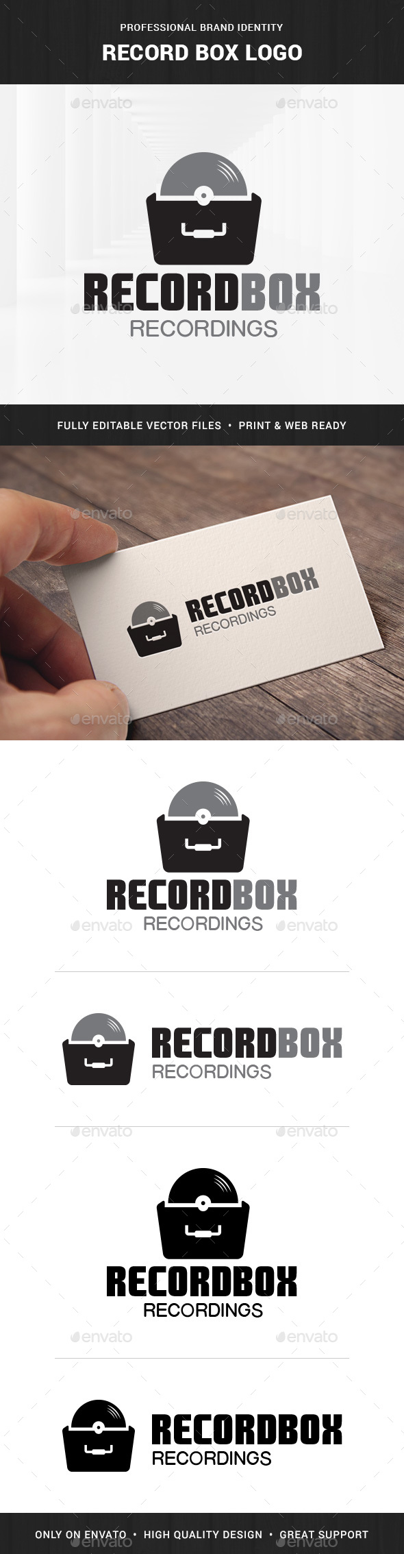 Record Box Logo Template - Objects Logo Templates