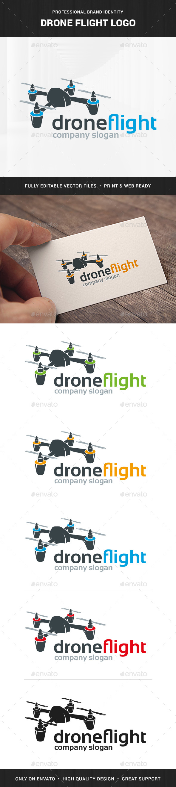 Drone Flight Logo Template Drone Flight Logo Template