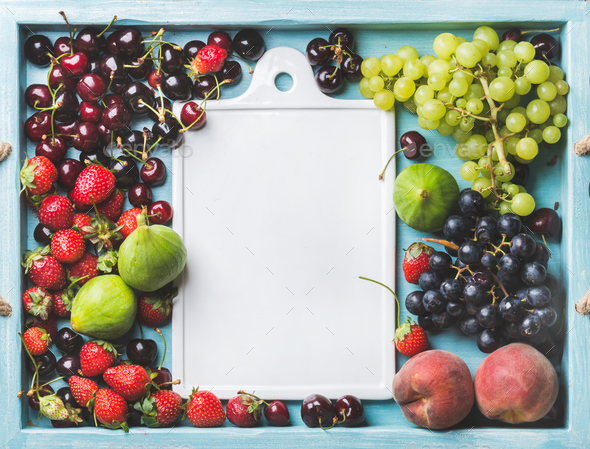 Healthy summer fruit variety - Stock Photo - Images