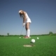 Woman Hits Three Balls At The Golf - VideoHive Item for Sale
