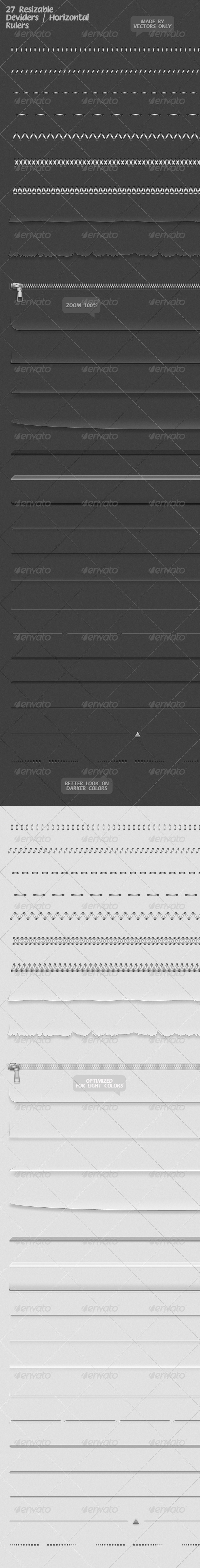 27 Resizable Dividers / Horizontal Rulers - Miscellaneous Web Elements