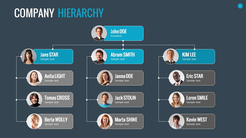 Organizational Chart and Hierarchy Template by SanaNik 