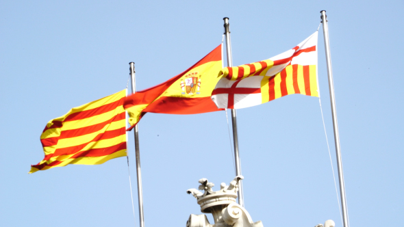 Flag Spain, Catalonia & Barcelona