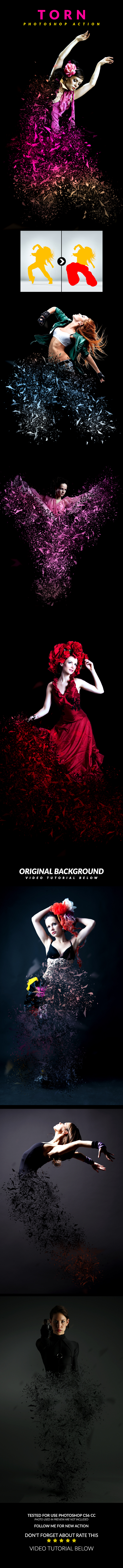 Torn Photoshop Action - Photo Effects Actions