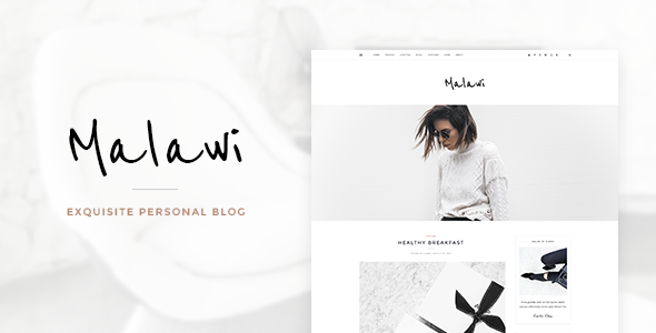 Malawi - Exquisite Personal Blog PSD Template