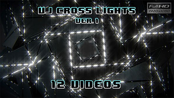 VJ Loops Cross Lights Ver.1 - 12 Pack