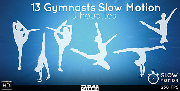 Gymnasts Slow Motion Silhouettes