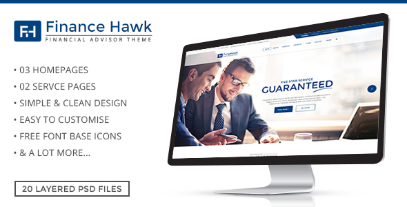 Finance Hawk - Finance and Business PSD Template - Corporate PSD Templates