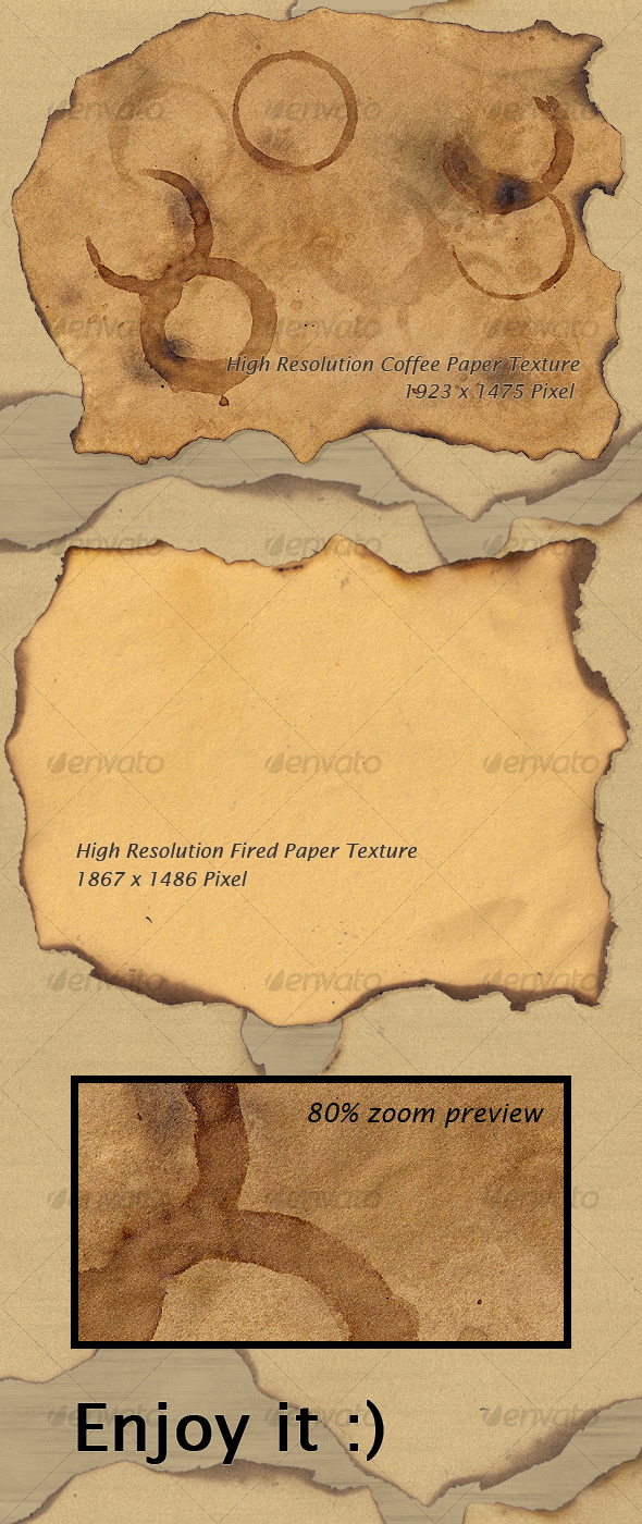 Coffee And Fire Paper Texture - Background - Paper Textures