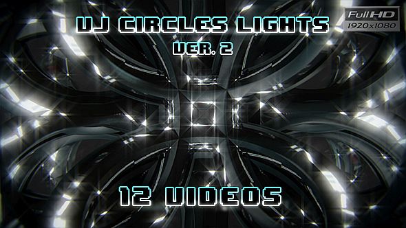 VJ Loops Circles Lights Ver.2 - 12 Pack