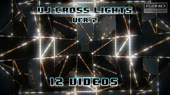 VJ Loops Cross Lights Ver.2 - 12 Pack