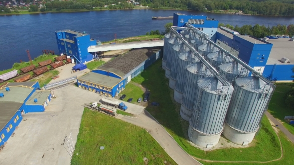 Aerial View Of Freight Railway Station alt