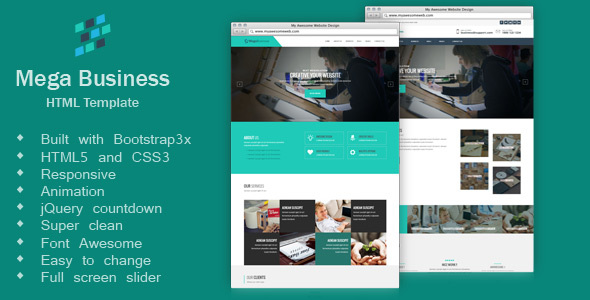 Mega Business - Corporate, Business,  HTML5 Template