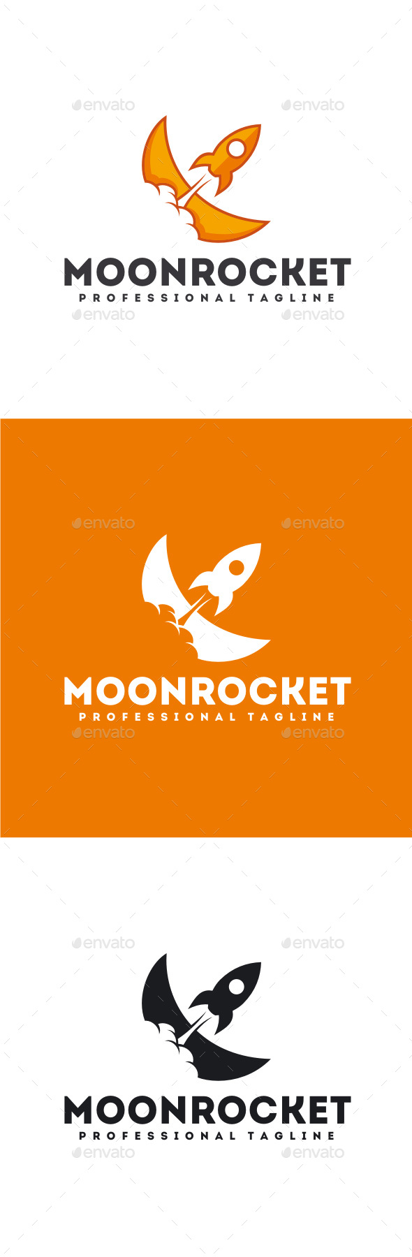 Moon Rocket Logo - Objects Logo Templates