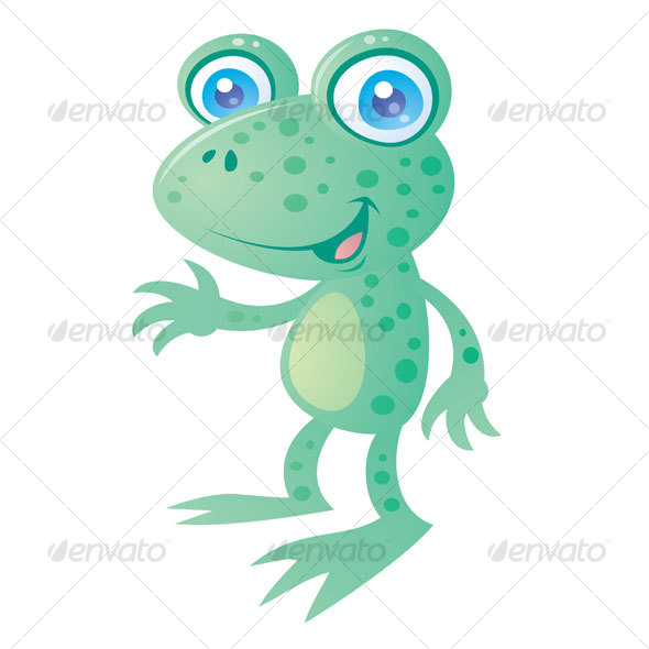 Happy Frog Cartoon