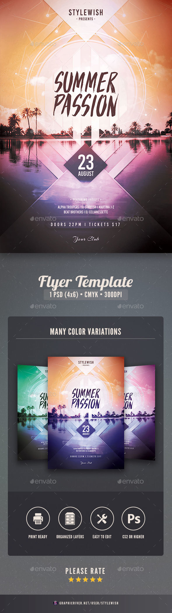 Summer Flyer - Clubs & Parties Events