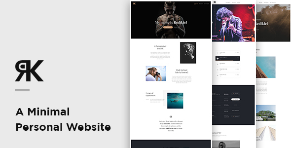 REDIKIEL – Minimal Personal Website PSD Template - Personal PSD Templates