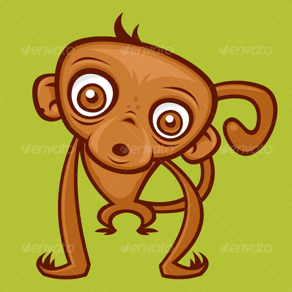 Monkey Cartoon Character