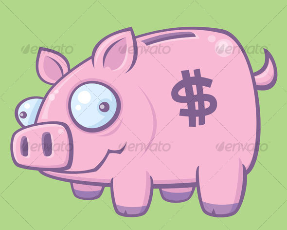 Piggy Bank Cartoon