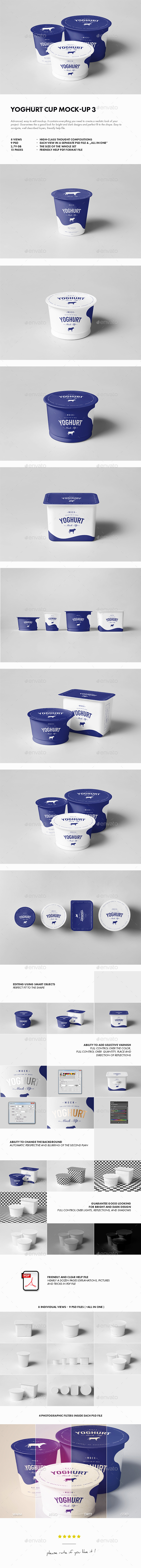 Yoghurt Mock-up 3 - Food and Drink Packaging
