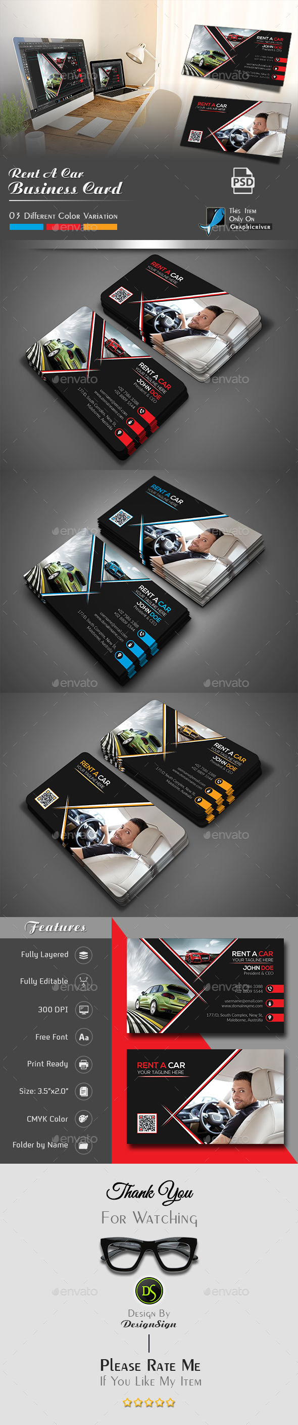Rent A Car Business Card Rent A Car Business Card