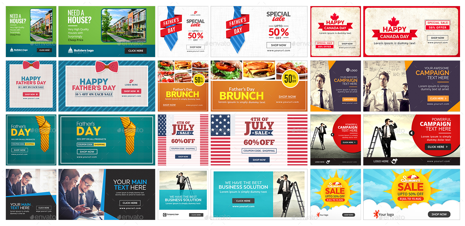 Facebook AD Banners Vol 5 25 Designs 2 Sizes Each By Doto