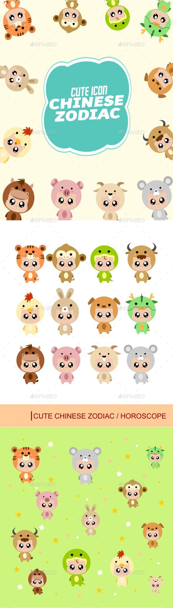 Chinese Zodiac / Horoscope - Miscellaneous Characters