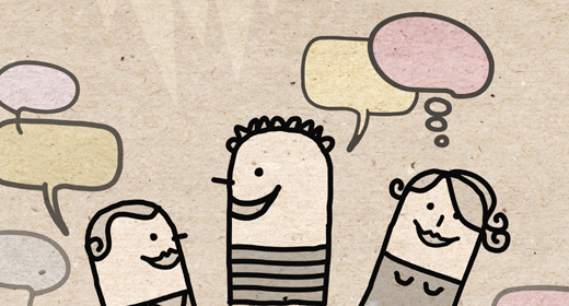 Cartoon characters on textured background