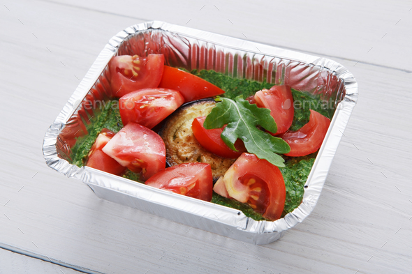 Healthy food in boxes, diet concept. - Stock Photo - Images
