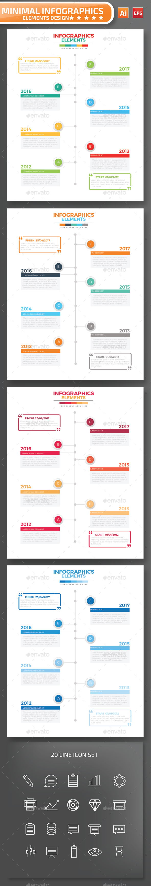 Minimal Timeline infographic Design